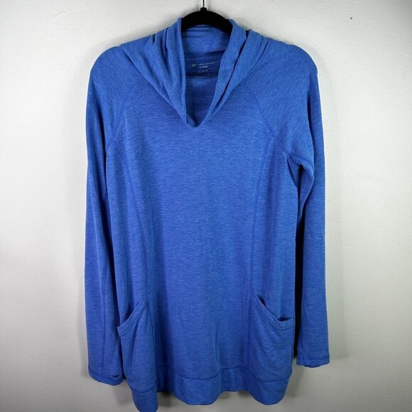 Womens mock neck‎ blue athletic pullover tunic size medium - Picture 1 of 5
